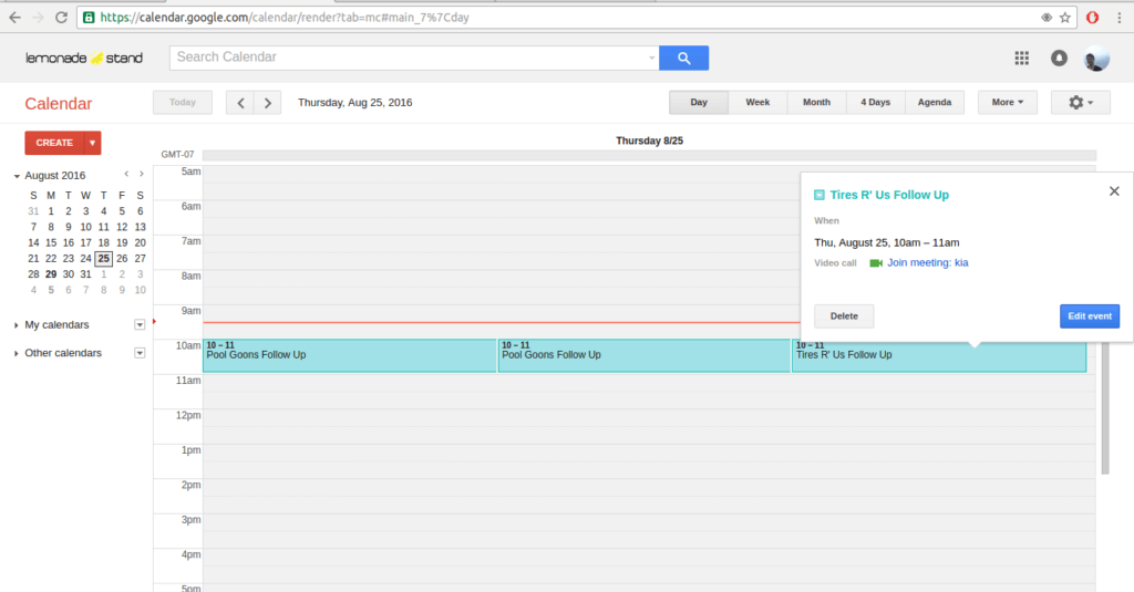 Yalla Google Calendar Integration 6