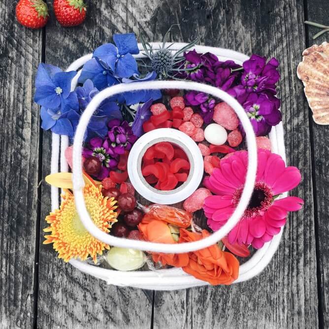 social media for startups - instagram symbol made out of flowers